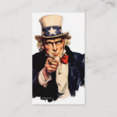 Uncle Sam Personalisierte Geschäfts-Karten Visitenkarte (Rückseite)
