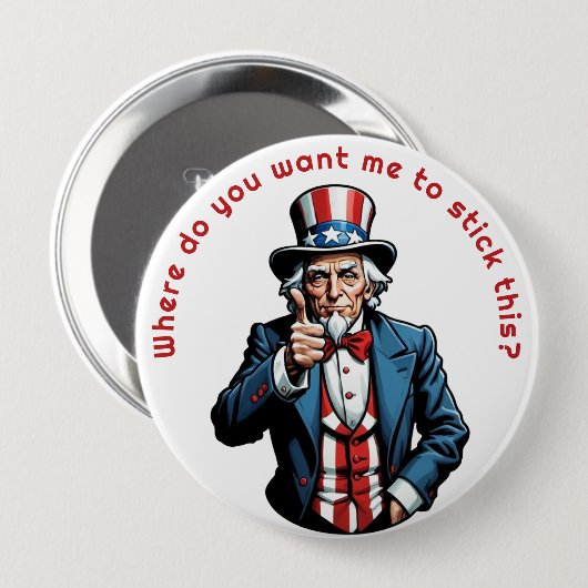 Uncle Sam Personalize Button (Vorne & Hinten)