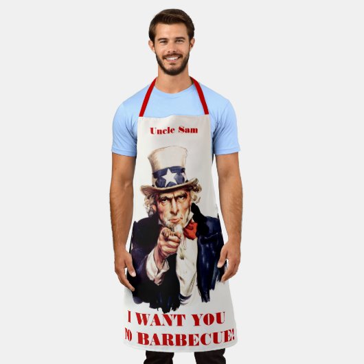 Uncle Sam Personalize Schürze (Getragen)