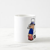 Uncle Sam Pinkelnd auf Obama Kaffeetasse (Mittel)
