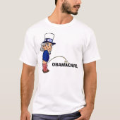 Uncle Sam Pinkelnd auf Obamacare T-Shirt (Vorderseite)