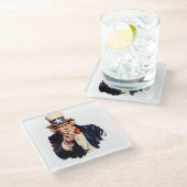 Uncle Sam pointet seinen Finger Glasuntersetzer (Schrägansicht)