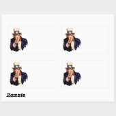Uncle Sam pointet seinen Finger Rechteckiger Aufkleber (Blatt)