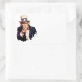 Uncle Sam pointet seinen Finger Rechteckiger Aufkleber (Tasche)