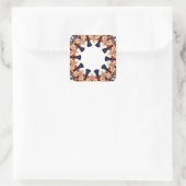 Uncle Sam Pointing Finger Kaleidoscope Quadratischer Aufkleber (Tasche)