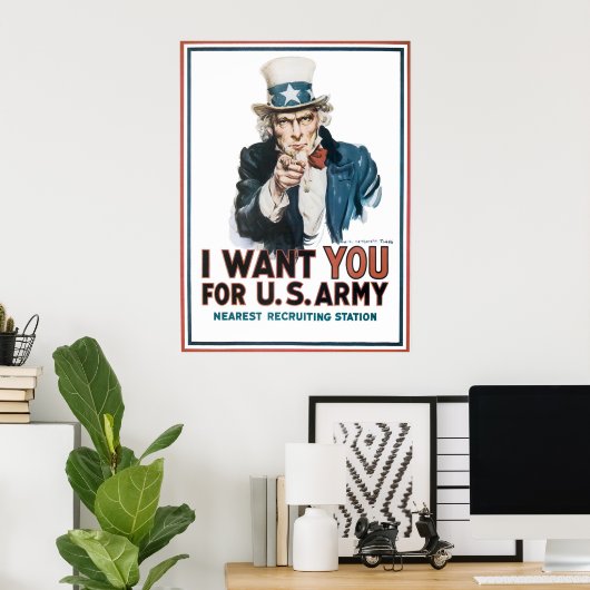 Uncle Sam Poster (Heimbüro)
