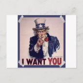 Uncle Sam Poster Hochwertige Postkarten (Vorderseite)
