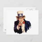 Uncle Sam Postkarte (Vorne/Hinten)