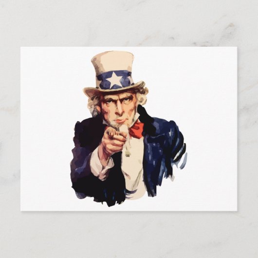 Uncle Sam Postkarte (Vorderseite)