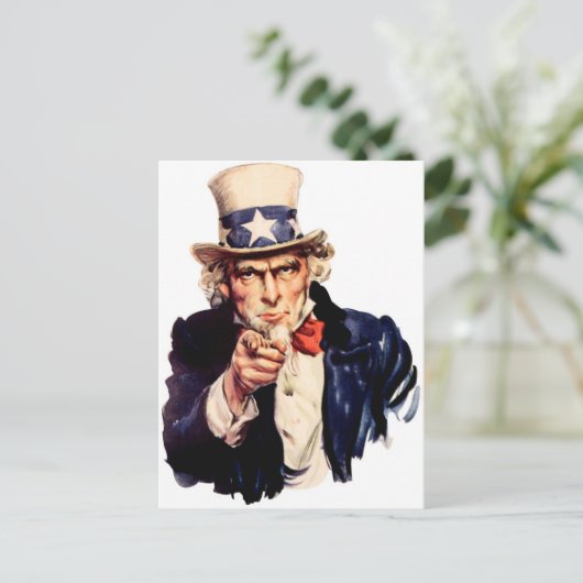 Uncle Sam Postkarte (Stehend Vorderseite)
