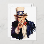 Uncle Sam Postkarte (Vorne/Hinten)