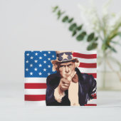 Uncle Sam Postkarte (Stehend Vorderseite)