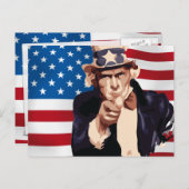 Uncle Sam Postkarte (Vorne/Hinten)