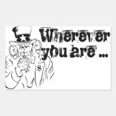 Uncle Sam Rechteckiger Aufkleber (Vorderseite)
