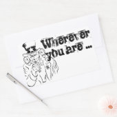 Uncle Sam Rechteckiger Aufkleber (Umschlag)