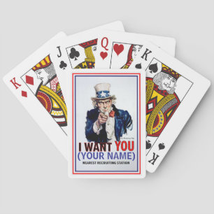 Uncle Sam Recruiting Cards Spielkarten