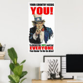 Uncle Sam Registrieren Sie sich, um Poster abzusti (Heimbüro)
