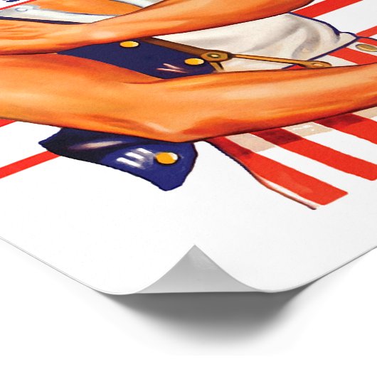 Uncle Sam Retro Vaccinate Add your own Slogan Poster (Ecke)