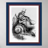 Uncle Sam Riding der Schnecke des Kongresses Poster (Vorne)