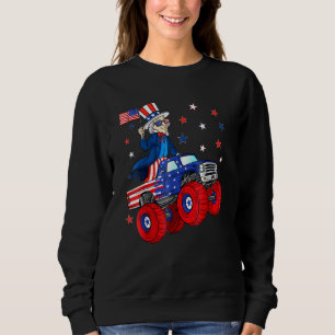 Uncle Sam Riding Monster Truck 4. Juli Boys Ki Sweatshirt