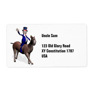 Uncle Sam Riding on Donkey