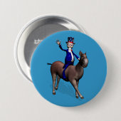 Uncle Sam Riding on Donkey Button (Vorne & Hinten)