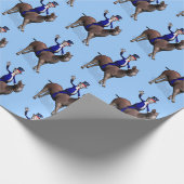 Uncle Sam Riding on Donkey Geschenkpapier (Ecke)