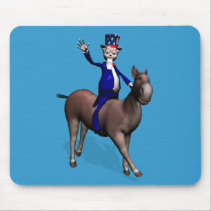 Uncle Sam Riding on Donkey Mousepad