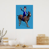 Uncle Sam Riding on Donkey Poster (Küche)