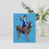 Uncle Sam Riding on Donkey Postkarte (Stehend Vorderseite)