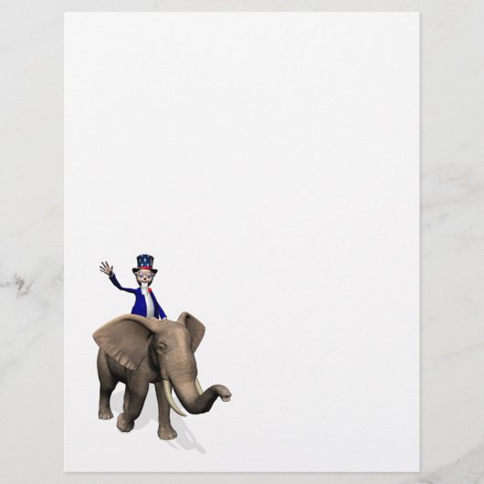 Uncle Sam Riding on Elephant (Vorderseite)
