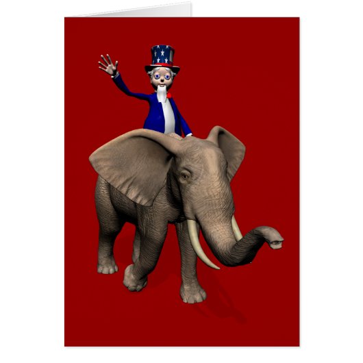 Uncle Sam Riding on Elephant (Vorne)