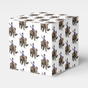 Uncle Sam Riding on Elephant Geschenkschachtel