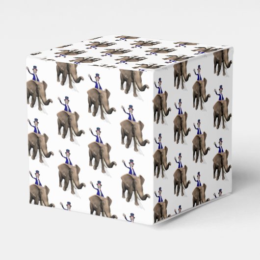 Uncle Sam Riding on Elephant Geschenkschachtel (Vorderseite)