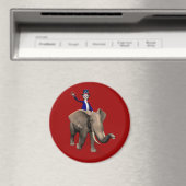 Uncle Sam Riding on Elephant Magnet (In Situ (Geschirrspüler))