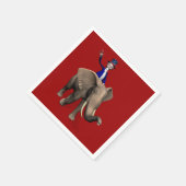 Uncle Sam Riding on Elephant Serviette (Ecke)