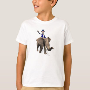 Uncle Sam Riding on Elephant T-Shirt