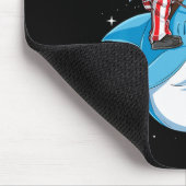 Uncle Sam Riding Shark T Shirt 4. Juli Kids BO Mousepad (Ecke)