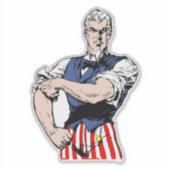 Uncle Sam rollt Ärmel Aufkleber (Vorderseite)