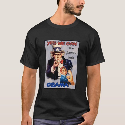 Uncle Sam, Rosie der Nieteneinschläger für Barack T-Shirt (Vorderseite)
