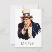 Uncle Sam RSVP Card (Vorderseite)