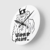 Uncle Sam Runde Wanduhr (Winkel)
