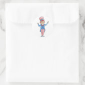 Uncle Sam Runder Aufkleber (Tasche)