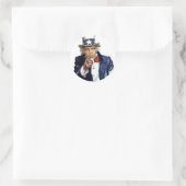 Uncle Sam Runder Aufkleber (Tasche)