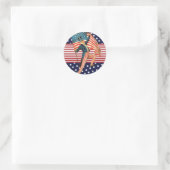 Uncle Sam Runder Aufkleber (Tasche)