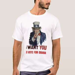 Uncle Sam Sagt, "Abstimmung für Obama " T-Shirt