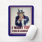 Uncle Sam Sagt, dass "halten Sie mich Mousepad (Mit Mouse)