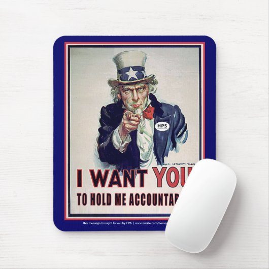 Uncle Sam Sagt, dass "halten Sie mich Mousepad (Mit Mouse)