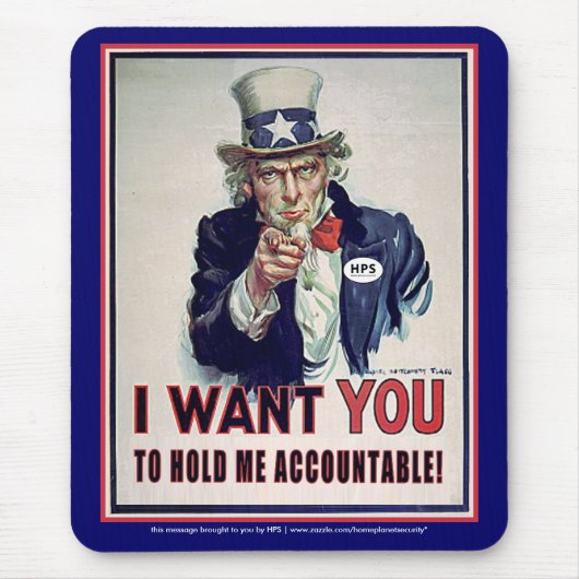 Uncle Sam Sagt, dass "halten Sie mich Mousepad (Vorne)