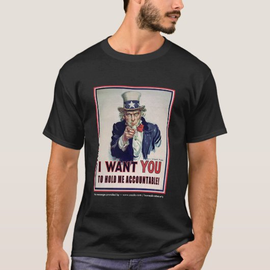 Uncle Sam Sagt, dass "halten Sie mich T-Shirt (Vorderseite)